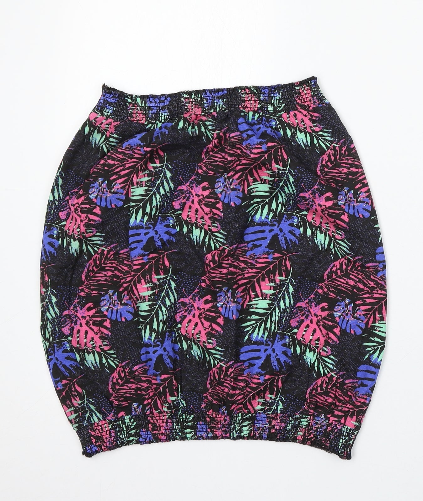 BeYou Womens Black Floral Polyester Straight & Pencil Skirt Size 12