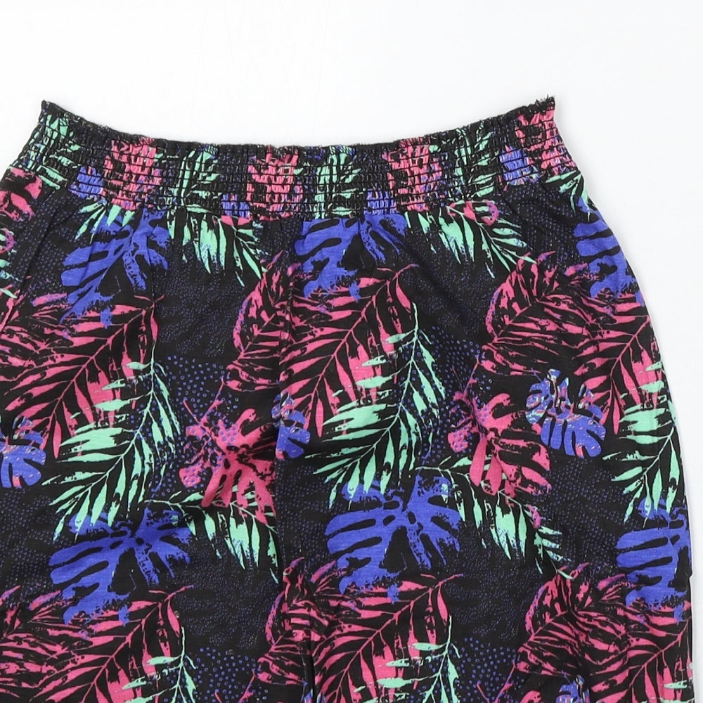 BeYou Womens Black Floral Polyester Straight & Pencil Skirt Size 12