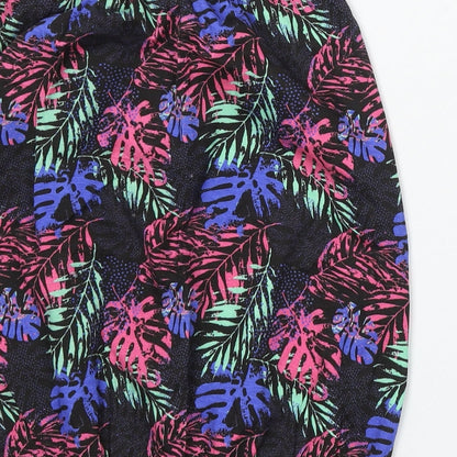 BeYou Womens Black Floral Polyester Straight & Pencil Skirt Size 12