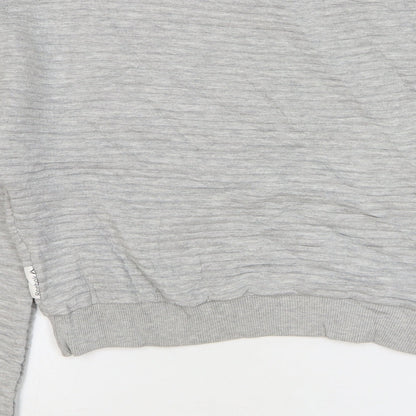 Reebok Womens Grey Cotton Pullover Sweatshirt Size 4 Pullover