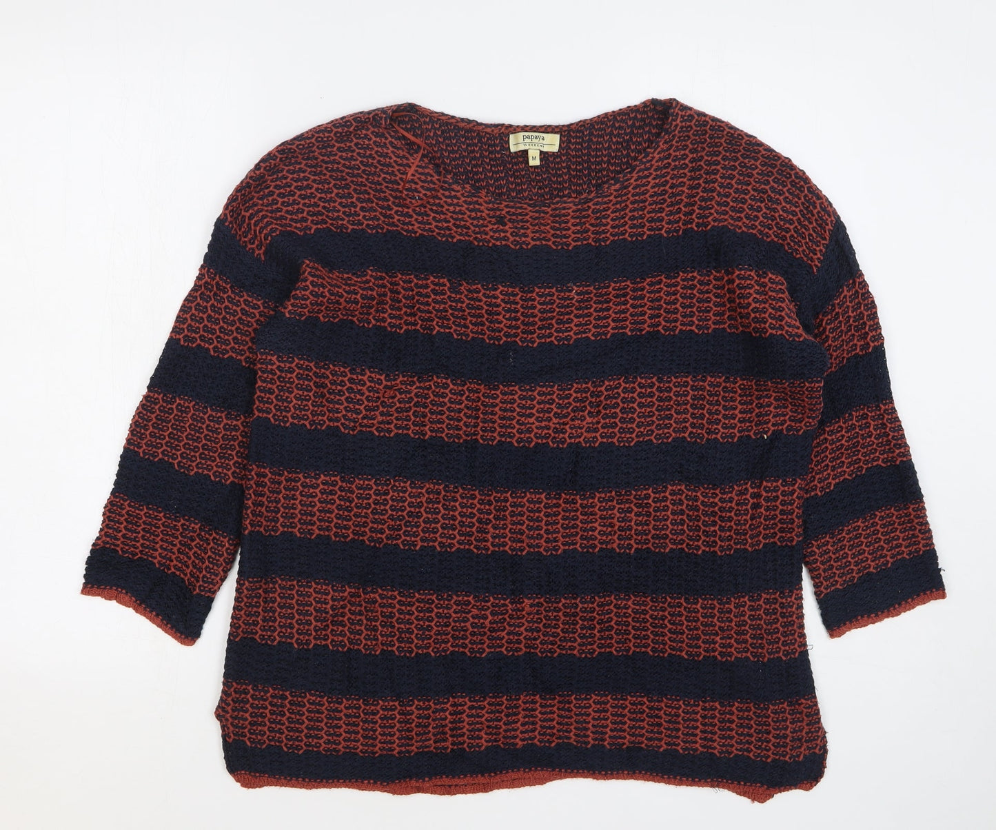 Womens UK Size M Papaya Brown Pullover Jumper