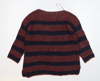 Womens UK Size M Papaya Brown Pullover Jumper