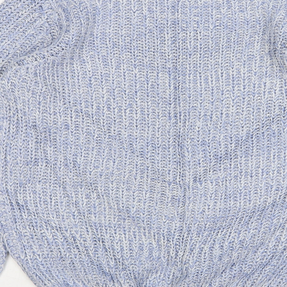Womens UK Size 12 Fluid Blue Pullover Jumper