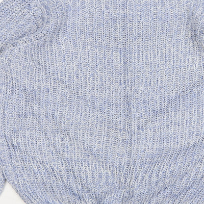 Womens UK Size 12 Fluid Blue Pullover Jumper