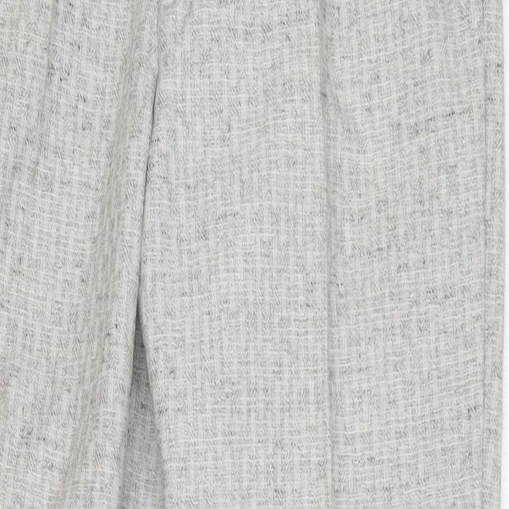 Nico Mens Grey Polyester Trousers Size 34 in L32 in Regular Button