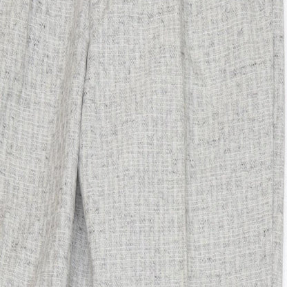 Nico Mens Grey Polyester Trousers Size 34 in L32 in Regular Button