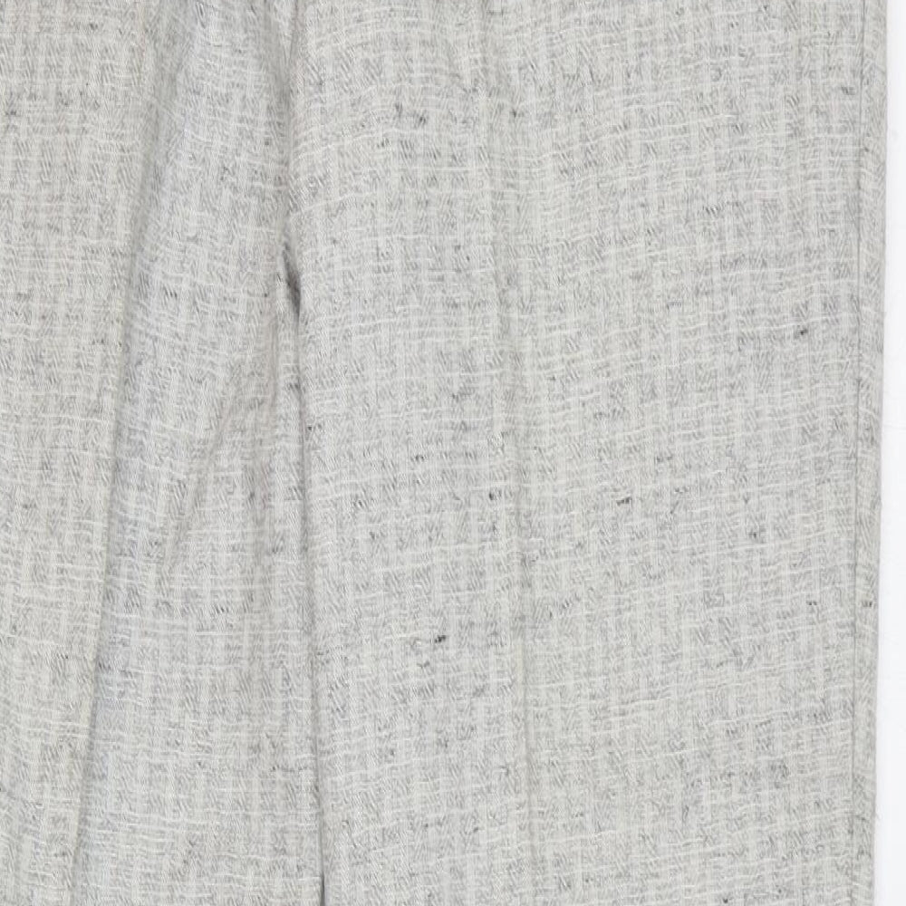 Nico Mens Grey Polyester Trousers Size 34 in L32 in Regular Button
