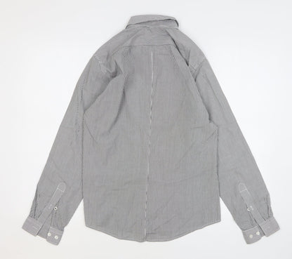 Mens UK Size S H&M Green  Button-Up Long Sleeve Casual Shirt