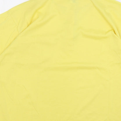 Womens UK Size 16 C&A Yellow Basic Polo