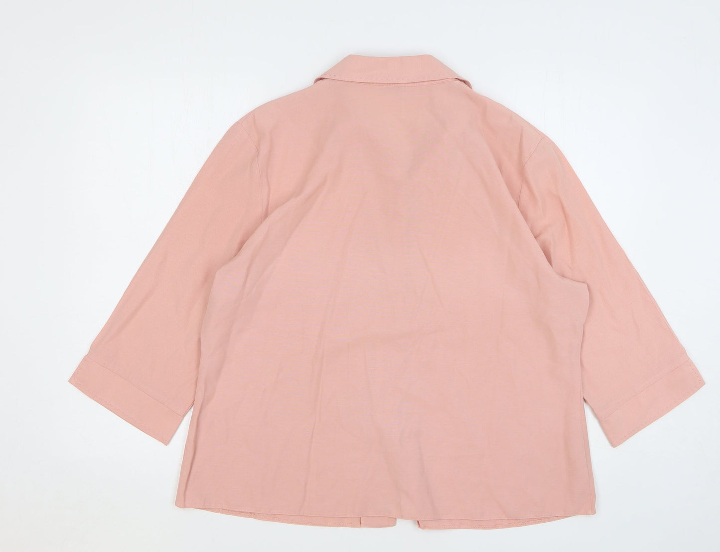 Womens UK Size 20 Bonmarché Pink Basic Button-Up