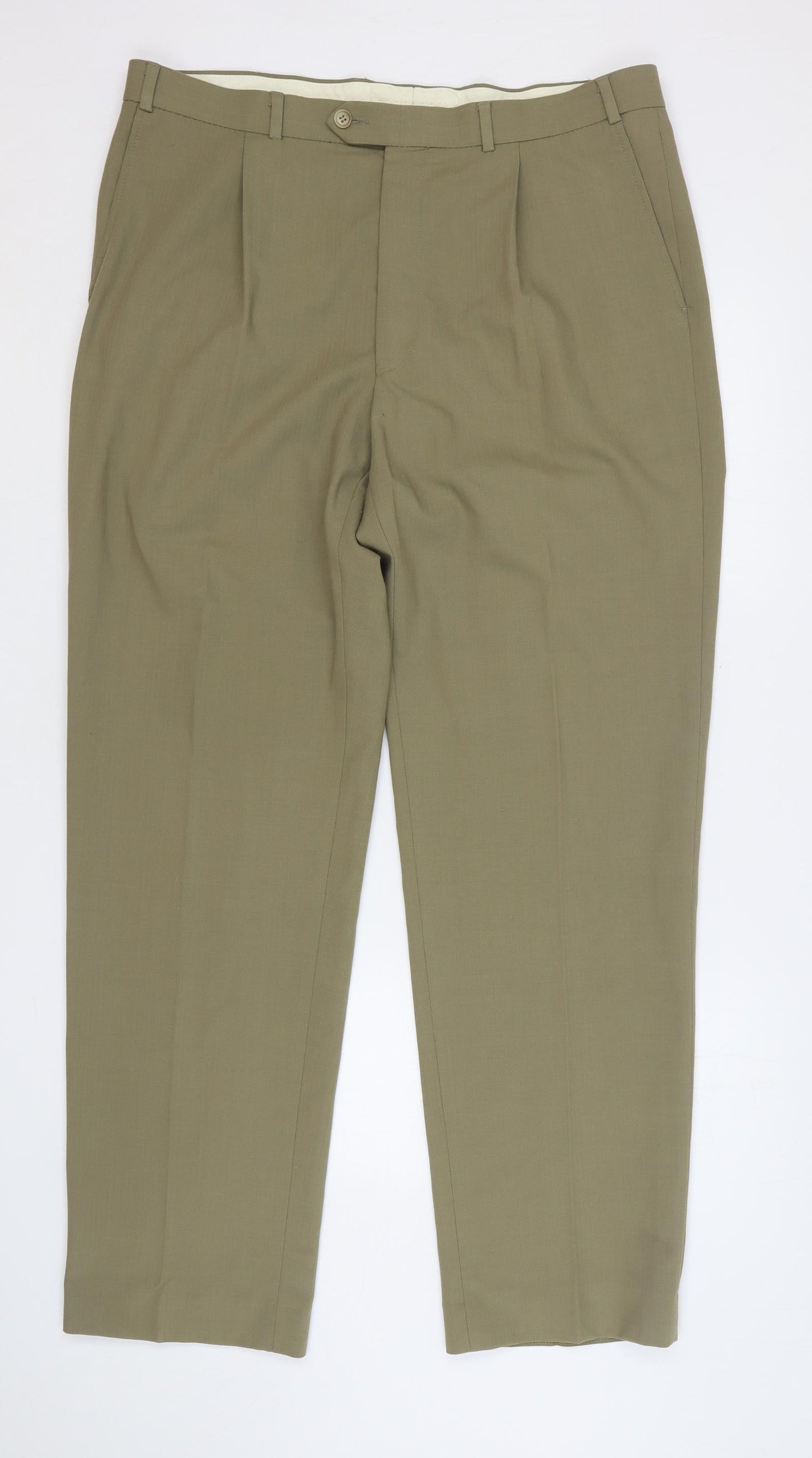 Womens UK Size 38 Marks and Spencer Regular Fit  Green Trousers