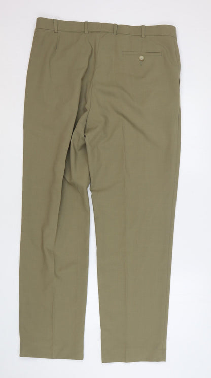 Womens UK Size 38 Marks and Spencer Regular Fit  Green Trousers