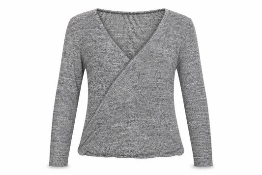 Womens UK Size 8 River Island Grey Wrap Jumper