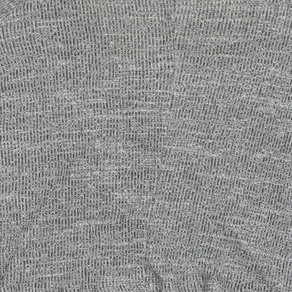 Womens UK Size 8 River Island Grey Wrap Jumper
