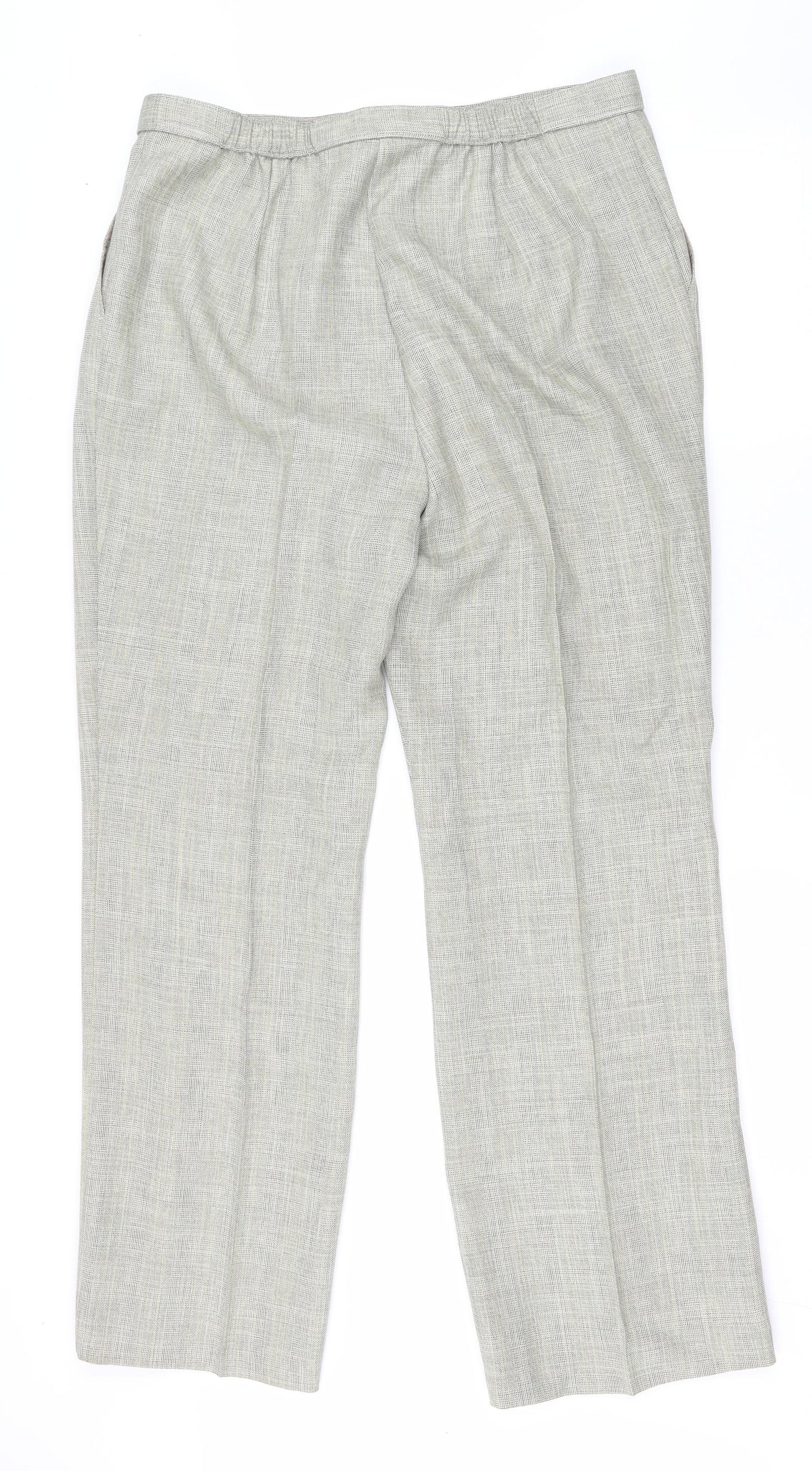 Womens UK Size 16 Marks and Spencer Regular Fit  Green Trousers