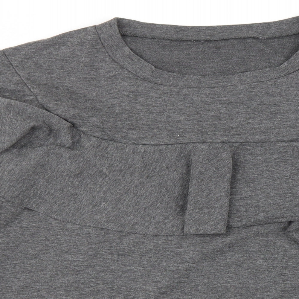Womens UK Size M Preworn Grey Basic T-Shirt