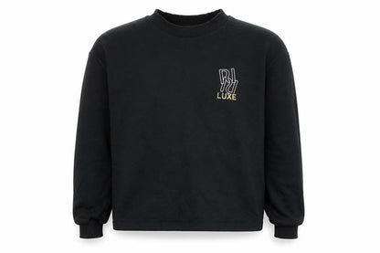 River Island Girls Black Polyester Pullover Sweatshirt Size 9-10 Years