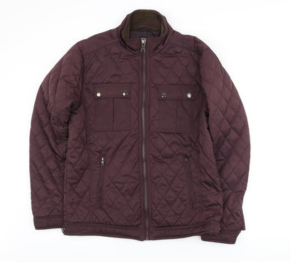 Womens UK Size M Dunnes Stores Purple Quilted Coat