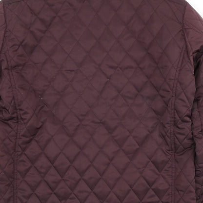 Womens UK Size M Dunnes Stores Purple Quilted Coat