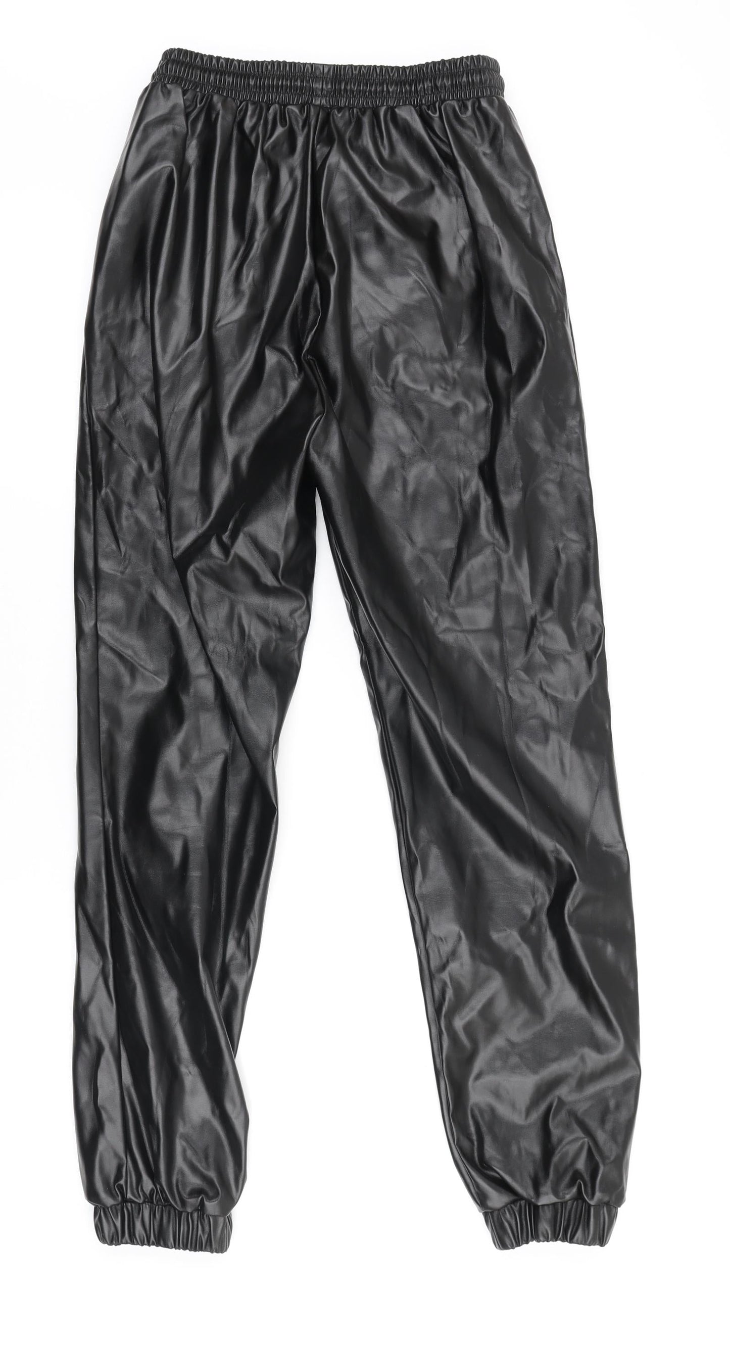 Womens UK Size 6 Missguided Regular Fit Jogger Black Trousers