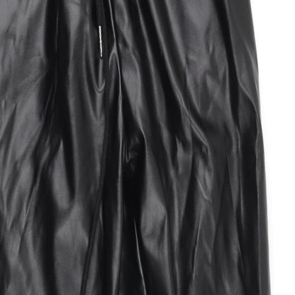 Womens UK Size 6 Missguided Regular Fit Jogger Black Trousers