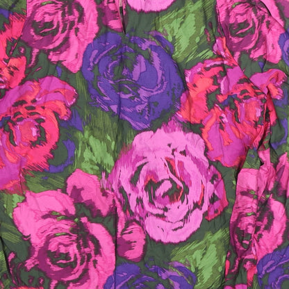 b.young Womens Multicoloured Floral Viscose Tunic Blouse Size XS Round Neck