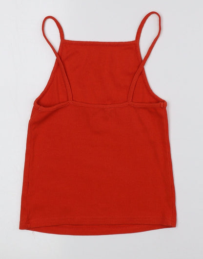 Womens UK Size 10 New Look Orange Cropped Tank