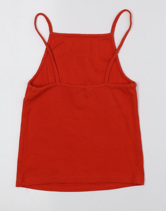 Womens UK Size 10 New Look Orange Cropped Tank
