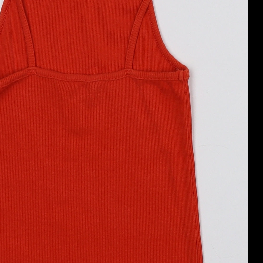 Womens UK Size 10 New Look Orange Cropped Tank