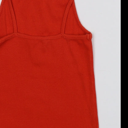 Womens UK Size 10 New Look Orange Cropped Tank