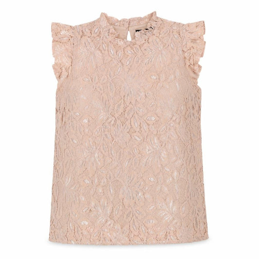 Atmosphere Womens Pink Floral Nylon Basic Tank Size 12 High Neck - Lace