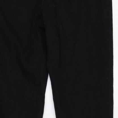 Denim & Co. Womens Black Cotton Capri Jeans Size 12 L23.5 in Regular