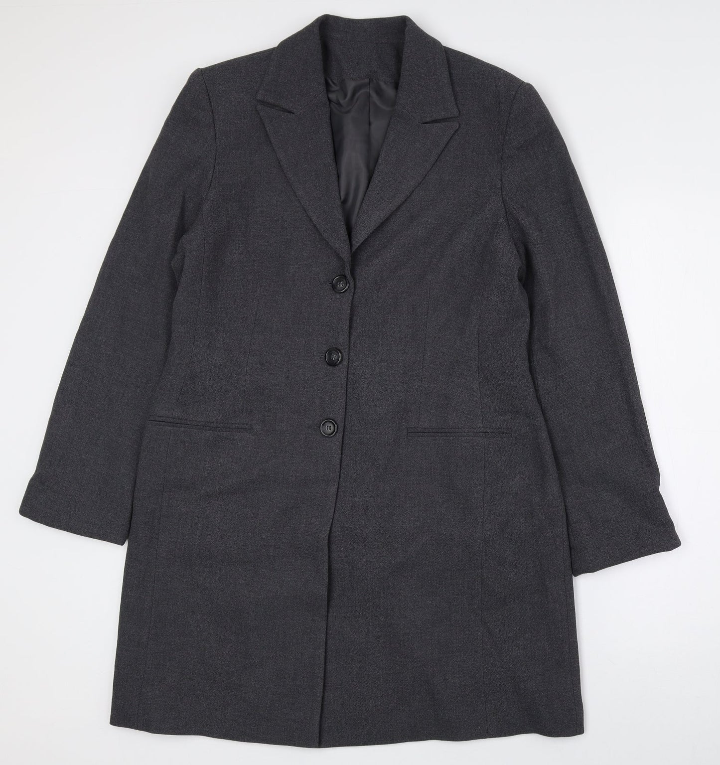 Dorothy Perkins Womens Grey Viscose Jacket Suit Jacket Size 12