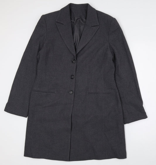Dorothy Perkins Womens Grey Viscose Jacket Suit Jacket Size 12