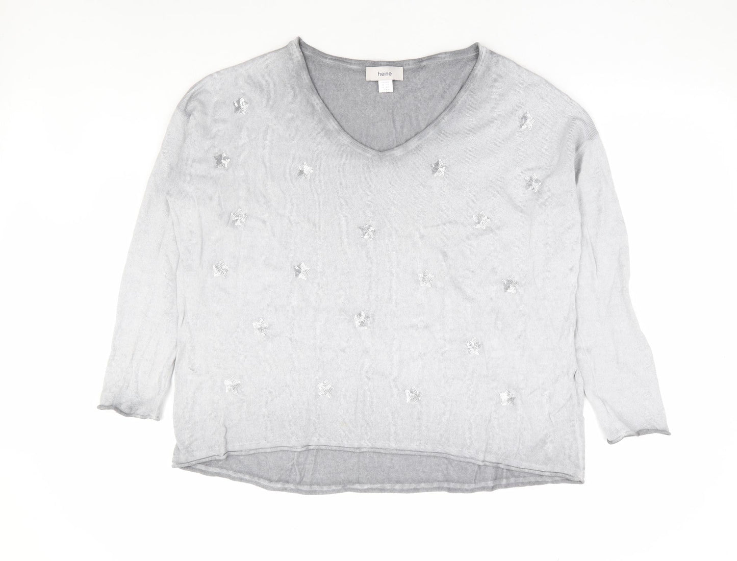 Womens UK Size 10 HEINE Grey Pullover Jumper