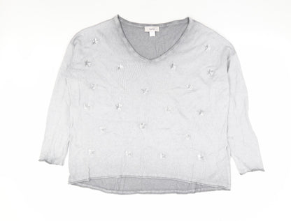 Womens UK Size 10 HEINE Grey Pullover Jumper