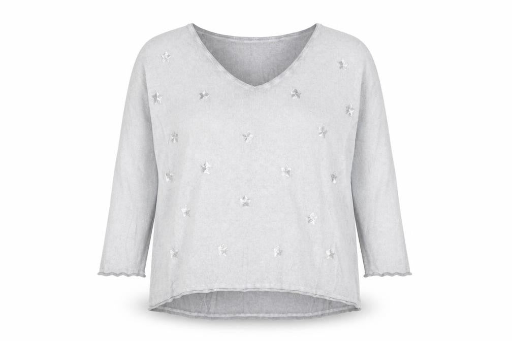 Womens UK Size 10 HEINE Grey Pullover Jumper