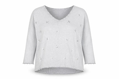 Womens UK Size 10 HEINE Grey Pullover Jumper