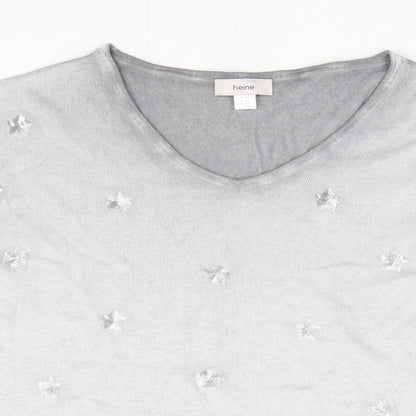 Womens UK Size 10 HEINE Grey Pullover Jumper