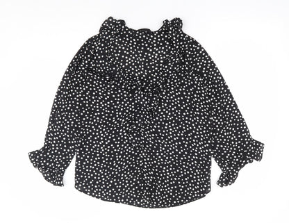 Womens UK Size 10 Dunnes Stores Black Basic Blouse
