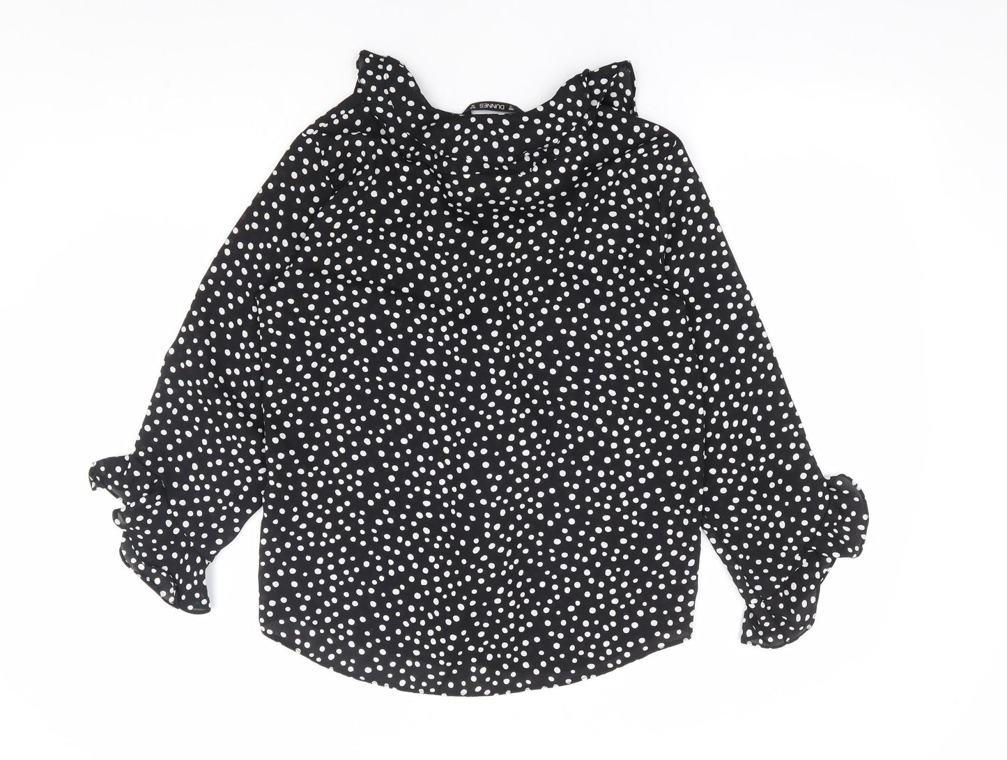 Womens UK Size 10 Dunnes Stores Black Basic Blouse