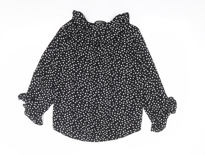 Womens UK Size 10 Dunnes Stores Black Basic Blouse