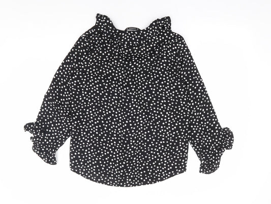 Womens UK Size 10 Dunnes Stores Black Basic Blouse