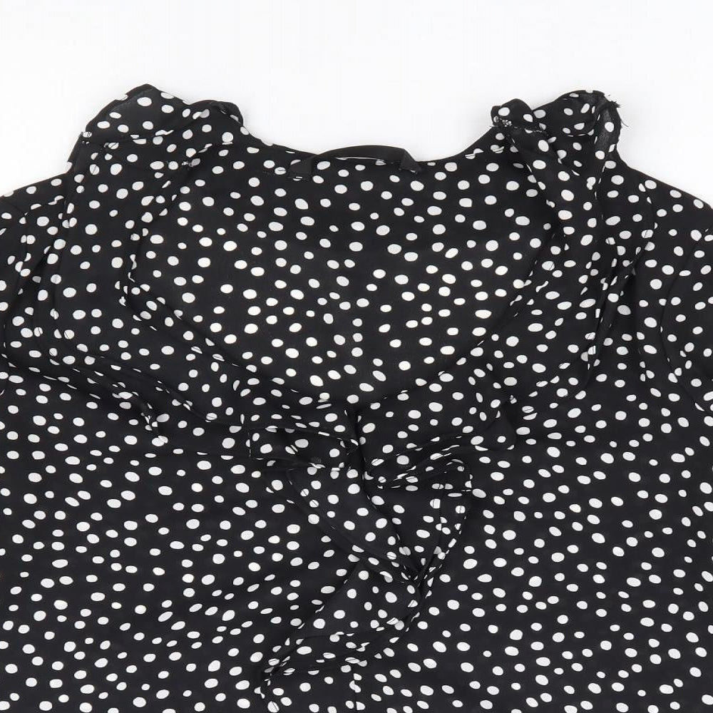 Womens UK Size 10 Dunnes Stores Black Basic Blouse