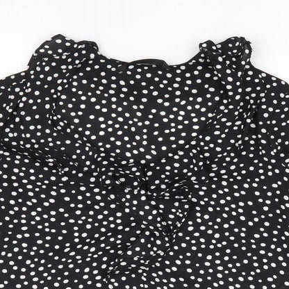 Womens UK Size 10 Dunnes Stores Black Basic Blouse