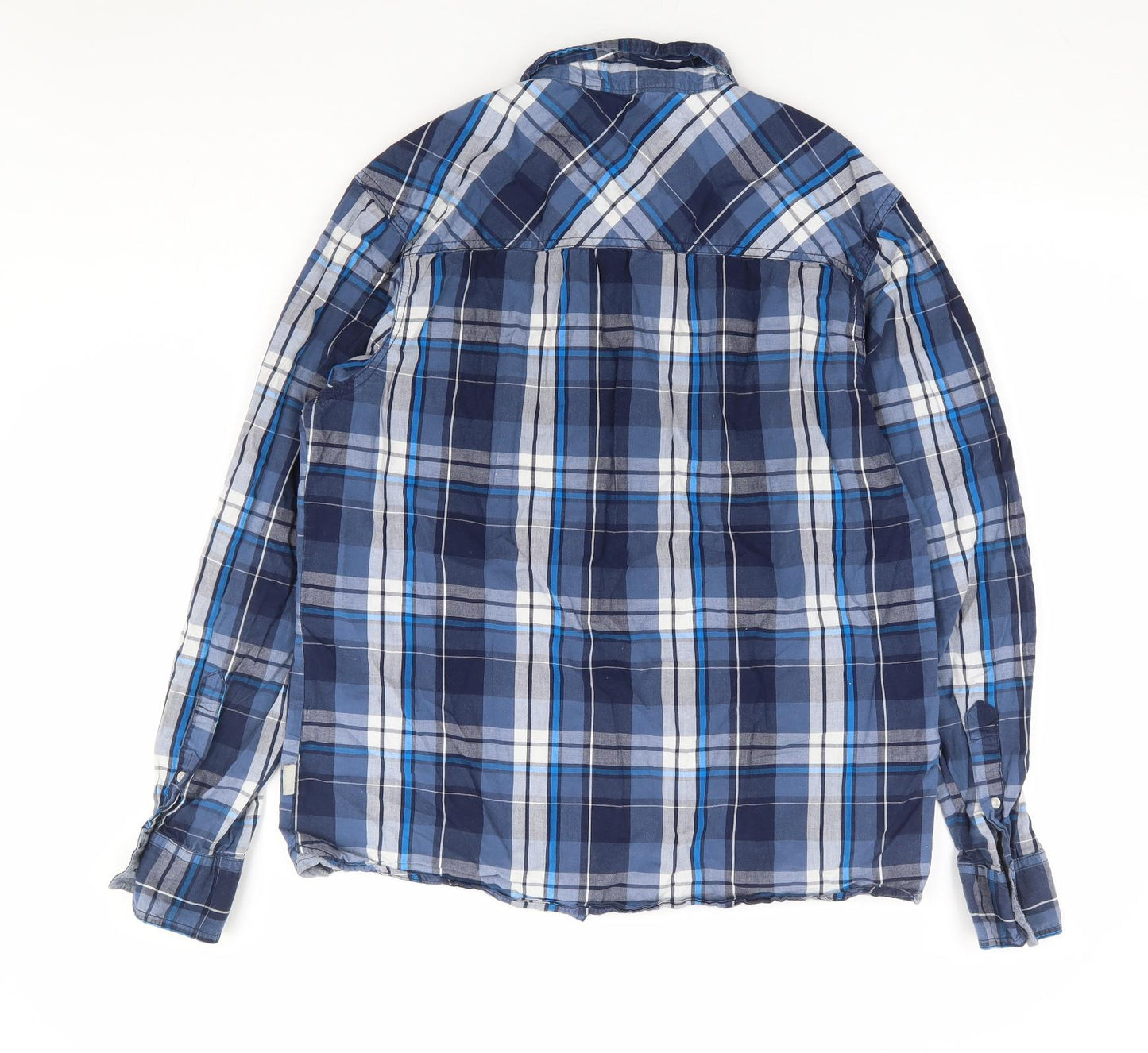 Mens UK Size M Lee Cooper Blue  Button-Up Long Sleeve Casual Shirt