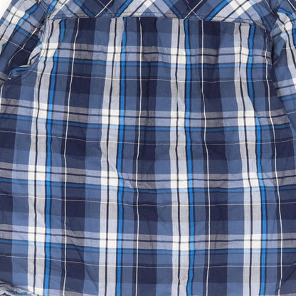 Mens UK Size M Lee Cooper Blue  Button-Up Long Sleeve Casual Shirt