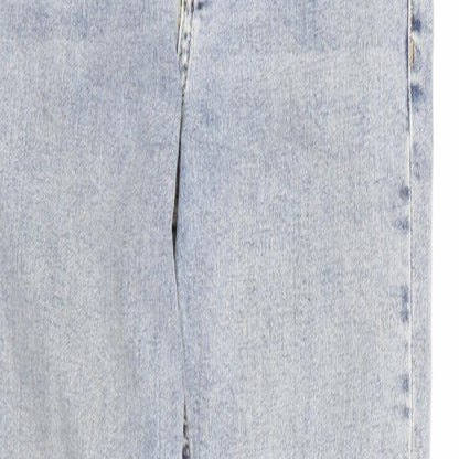 Topshop Womens Blue Cotton Skinny Jeans Size 25 in L26 in Regular Zip - Ankle Grazer