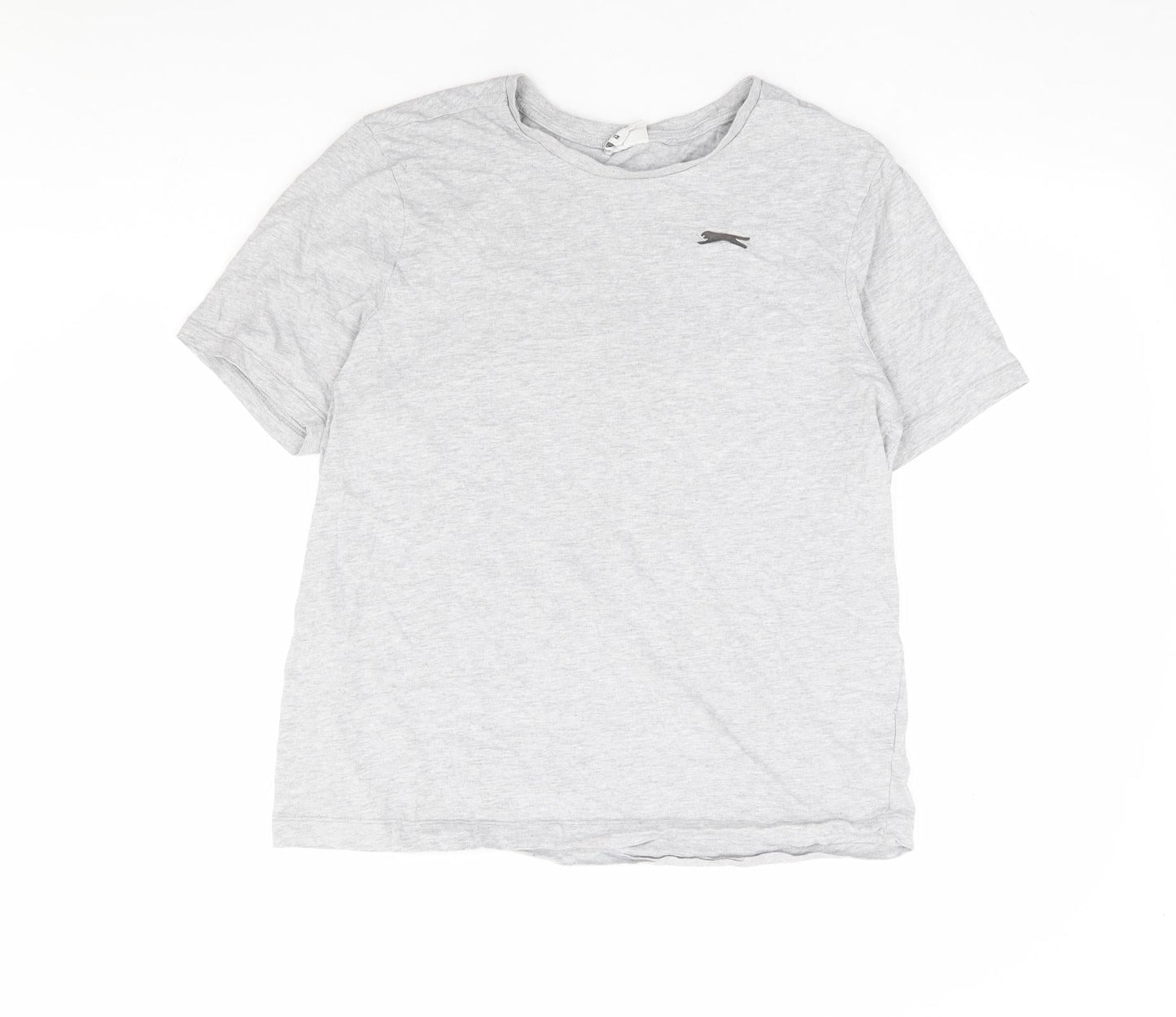 Womens UK Size M Slazenger Grey Basic T-Shirt