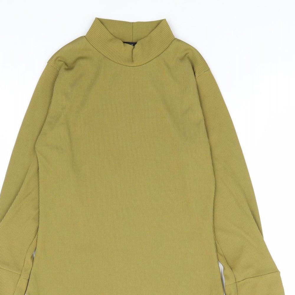 I SAW IT FIRST Womens Green Polyester Bodysuit One-Piece Size 6 Snap - Ribbed